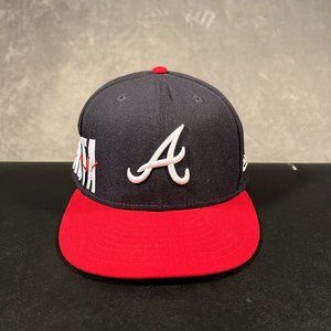 New Era 9FIFTY Atlanta Braves Snapback Hat Men's One Size Adjustable Cap